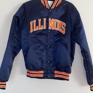U of I Satin Bomber Jacket